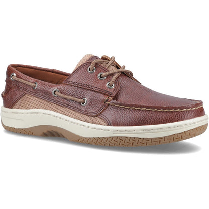 Brown - Front - Sperry Mens Billfish 3-Eye Leather Boat Shoes