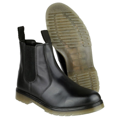 Black - Front - Amblers Colchester Leather Mens Boot - Boots
