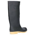 Black - Back - Dikamar Administrator Wellington - Mens Boots - Plain Rubber Wellingtons