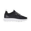 Black - Back - Geox Womens-Ladies Spherica Leather Trainers