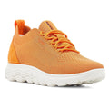 Orange - Front - Geox Womens-Ladies Spherica Leather Trainers