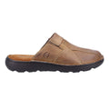 Olive - Back - Hush Puppies Mens Carson Leather Mules