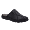 Black - Front - Hush Puppies Mens Carson Leather Mules