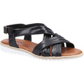 Black - Front - Hush Puppies Womens-Ladies Collins Leather Sandals