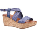 Blue - Front - Hush Puppies Womens-Ladies Monique Leather Wedge