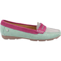 Green-Pink-Grey - Back - Hush Puppies Womens-Ladies Margot Suede Loafers