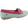 Green-Pink-Grey - Side - Hush Puppies Womens-Ladies Margot Suede Loafers