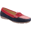 Red-Pink-Navy - Front - Hush Puppies Womens-Ladies Margot Suede Loafers