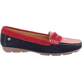 Red-Pink-Navy - Back - Hush Puppies Womens-Ladies Margot Suede Loafers