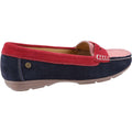 Red-Pink-Navy - Side - Hush Puppies Womens-Ladies Margot Suede Loafers