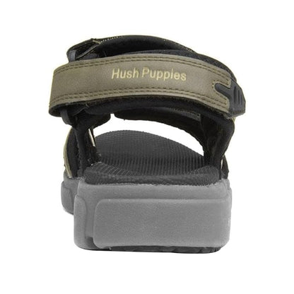 Khaki Green - Back - Hush Puppies Mens Castro Sandals