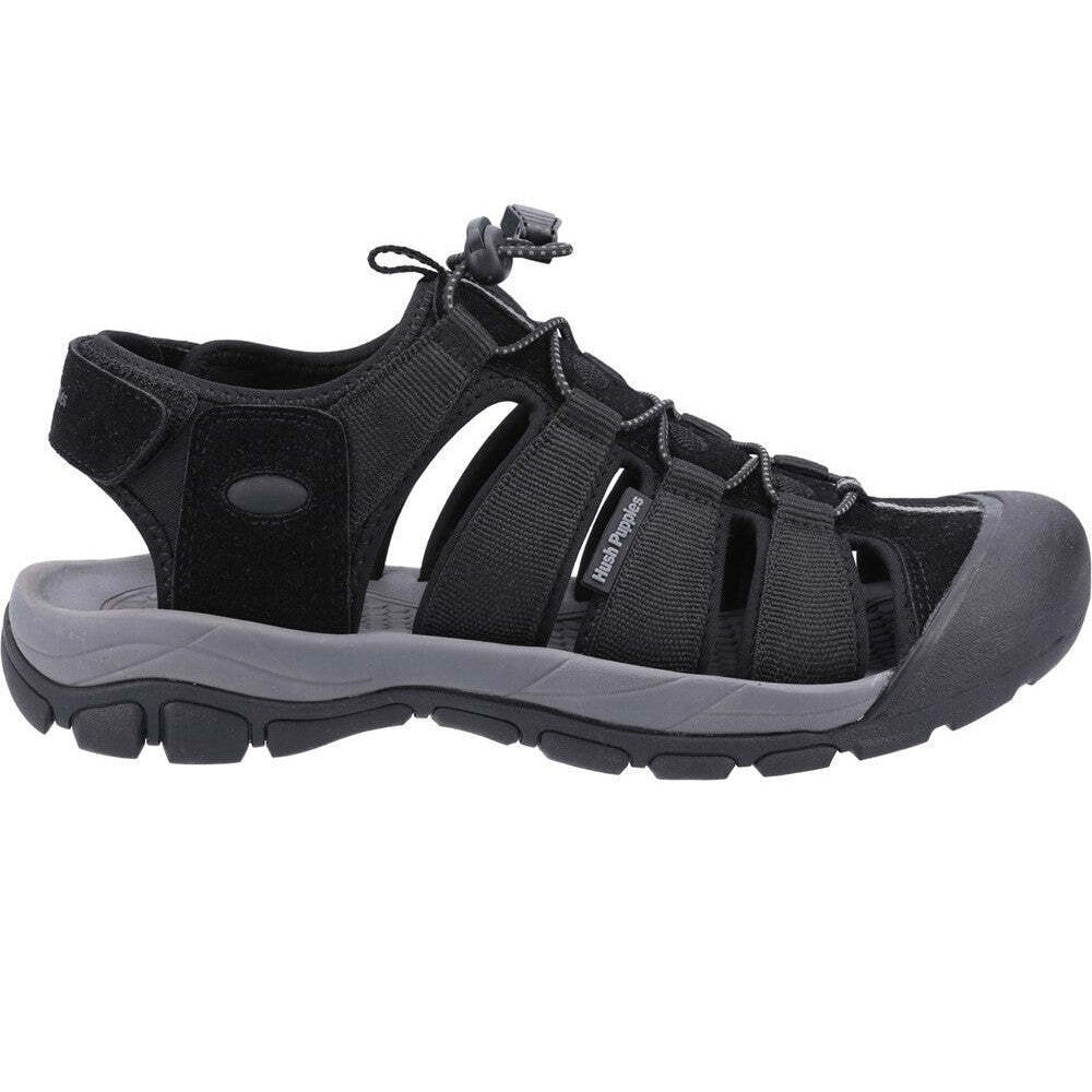 Black - Back - Hush Puppies Mens Peru Sandals