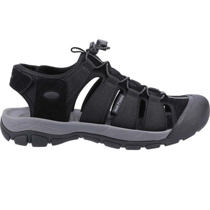 Black - Back - Hush Puppies Mens Peru Sandals