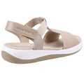Taupe - Side - Hush Puppies Womens-Ladies Sylvie Leather Sandals