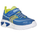 Royal Blue-Lime - Front - Geox Childrens-Kids Assister Trainers