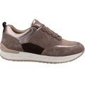 Brown - Back - Hush Puppies Womens-Ladies Ciara Suede Trainers