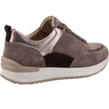 Brown - Side - Hush Puppies Womens-Ladies Ciara Suede Trainers