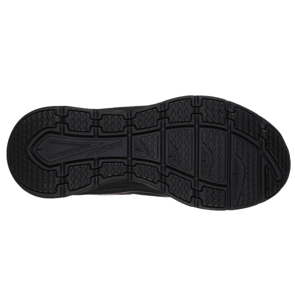 Black - Lifestyle - Skechers Womens-Ladies D´Lux Walker Leather Relaxed Fit Walking Shoes