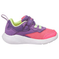 Violet-Fluorescent Green-Fuchsia - Back - Geox Childrens-Kids Sprintye Leather Trainers