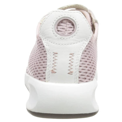 Antique Rose-White - Side - Geox Womens-Ladies Aerantis Leather Trainers