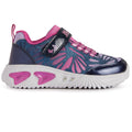 Navy-Fuchsia - Back - Geox Girls Assister Trainers
