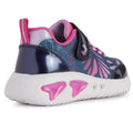 Navy-Fuchsia - Side - Geox Girls Assister Trainers