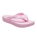 Flamingo Pink - Back - Crocs Womens-Ladies Classic Platform Flip Flops