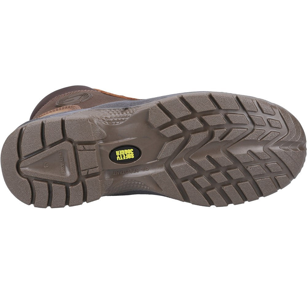 Brown-Taupe - Side - Safety Jogger Mens Dakar Leather Safety Boots