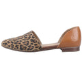 Brown - Side - Hush Puppies Womens-Ladies Leopard Print Suede Shoes