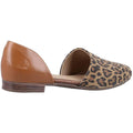 Brown - Pack Shot - Hush Puppies Womens-Ladies Leopard Print Suede Shoes
