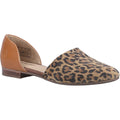 Brown - Front - Hush Puppies Womens-Ladies Leopard Print Suede Shoes