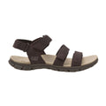 Dark Brown - Back - CAT Lifestyle Womens-Ladies Apparatus Cowhide Leather Sandals