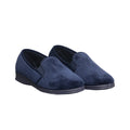 Navy - Back - Mirak Shepton Slip-On Slipper - Mens Slippers - Classic Slippers