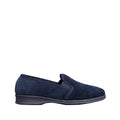 Navy - Side - Mirak Shepton Slip-On Slipper - Mens Slippers - Classic Slippers