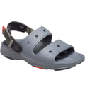 Slate Grey-Red - Front - Crocs Childrens-Kids Classic All-Terrain Dual Straps Sandals