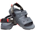 Slate Grey-Red - Lifestyle - Crocs Childrens-Kids Classic All-Terrain Dual Straps Sandals