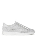 Ice Grey-White - Side - Geox Womens-Ladies Jaysen Suede Trainers