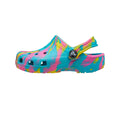 Blue-Pink-Yellow - Back - Crocs Childrens-Kids Classic Marble Clogs