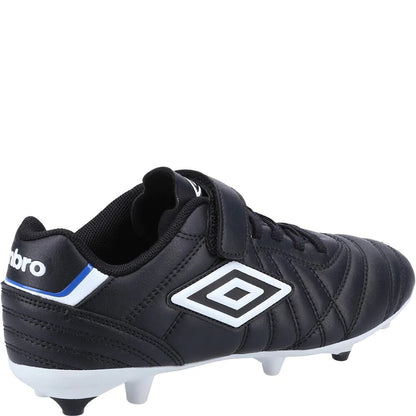 Black-White - Back - Umbro Childrens-Kids Speciali Liga Firm Football Boots