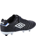 Black-White - Back - Umbro Childrens-Kids Speciali Liga Firm Leather Football Boots