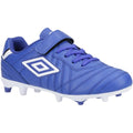 Royal Blue - Front - Umbro Childrens-Kids Speciali Liga Firm Leather Football Boots