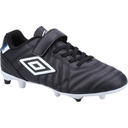 Black-White - Front - Umbro Childrens-Kids Speciali Liga Firm Football Boots