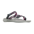 Black-Grey-Pink - Back - Hush Puppies Womens-Ladies Good Sandals