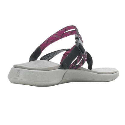 Black-Grey-Pink - Side - Hush Puppies Womens-Ladies Good Sandals