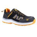 Orange-Black-White - Front - Caterpillar Mens Accelerate Leather Safety Trainers