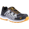 Orange-Black-White - Front - Caterpillar Mens Charge Leather Safety Trainers