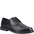 Black - Front - Hush Puppies Womens-Ladies Verity Plain Leather Oxfords