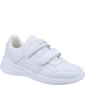 White - Front - Hush Puppies Boys Marling Leather School Shoes