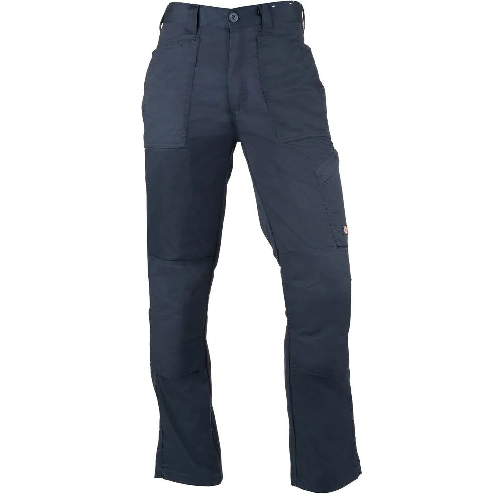 Navy Blue - Front - Dickies Workwear Mens Action Flex Work Trousers