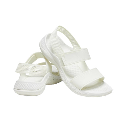 Almost White - Pack Shot - Crocs Womens-Ladies LiteRide 360 Sandals